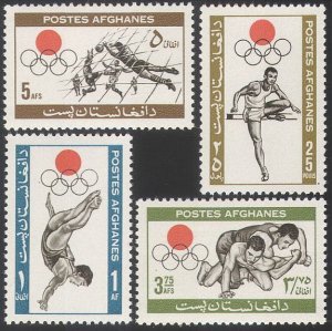 Afghanistan 1964 MNH Stamps Scott 690-693 Sport Olympic Games Wrestling Football