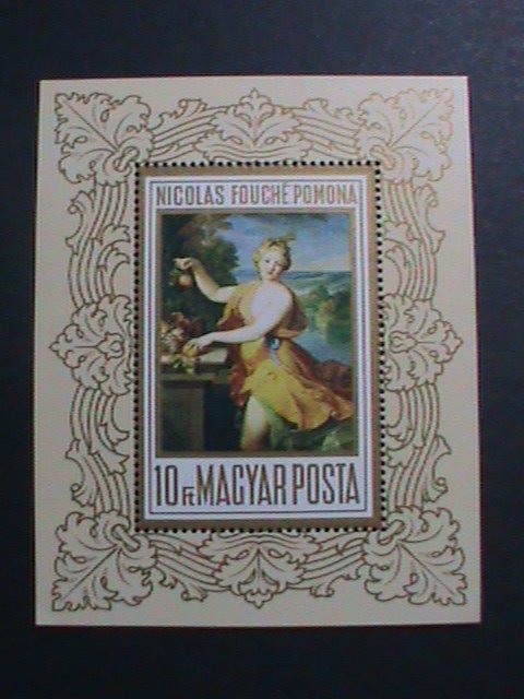 ​HUNGARY-FAMOUS NUDE ART PAINTING-POMONA- BY NICOLAS FOUCHE MNH S/S VERY FINE