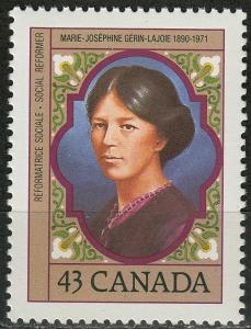 #1457 MNH Canada 43¢ Marie-Josephine Gerin-Lajoie 1993