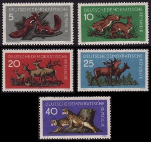 GDR Forest Animals 5v 1959 MNH SG#E470-E474