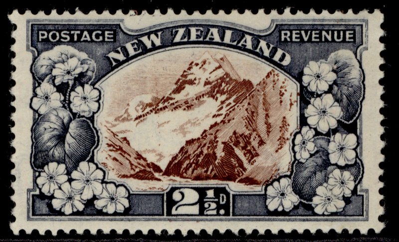 NEW ZEALAND GVI SG581c, 2½d chocolate & slate, LH MINT.