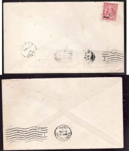 Canada-covers #1676c -2c Edward-Simcoe Cty-Rugby,Ont single broken circle