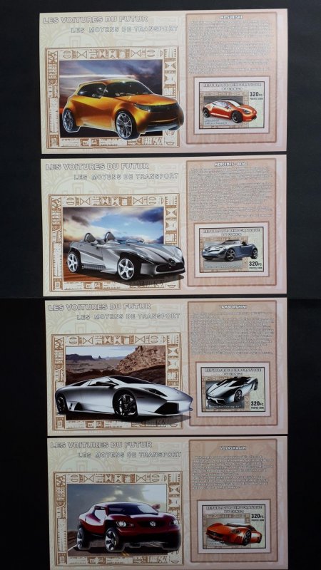 Cars of the future - Congo 2006 - sheet + complete set of 4 ss imperf ** MNH