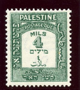 Palestine 1942 KGVI Postage Due 4m green (p15x14) superb MNH. SG D14a. Sc J14a.