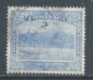 Dominica #53a Used 2 1/2p Roseau, Capital - Bright Blue