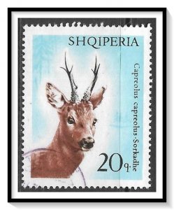 Albania #1044 Deer CTO Thin