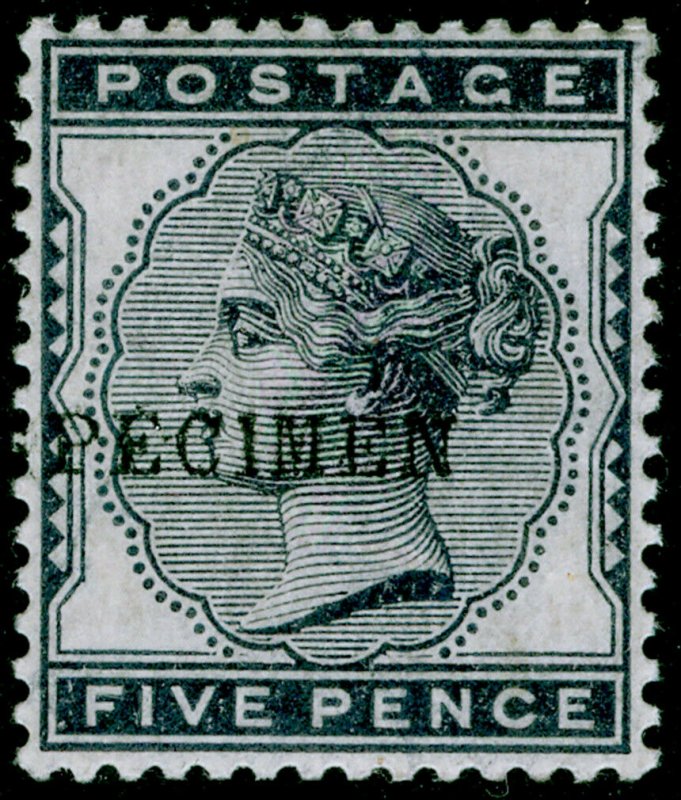 SG169s, 5d indigo, NH MINT. Cat £160+. SPECIMEN. 