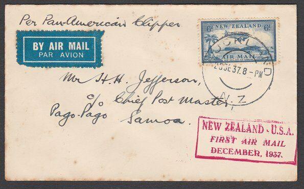 NEW ZEALAND 1937 First flight cover to Samoa...............................57669