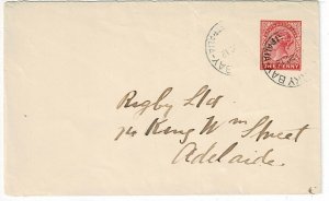 South Australia 1912 Streaky Bay cancel on stationery envelope to Adelaide