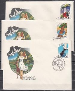 Russia, Scott cat. 5851-5853. Global Ecology issue on 3 First day covers.