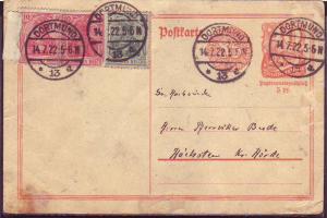 Germany postal card, Used, 1914