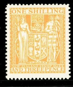 NEW ZEALAND SGF191, 1s 3d orange-yellow, LH MINT. CAT £18.