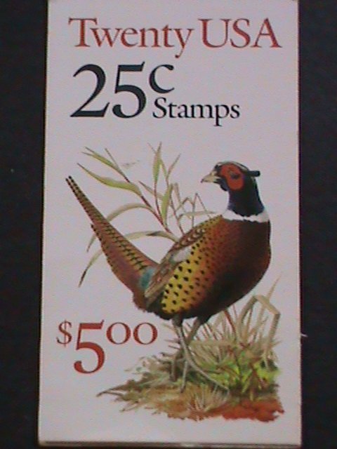 ​UNTIED STATES-1987SC# 2283a LOVELY PHEASANT BIRD-RARE BOOKLET MNH VERY FINE