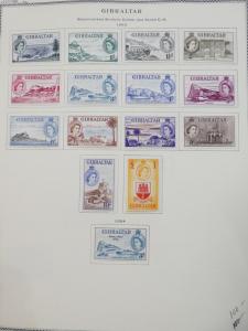 EDW1949SELL : GIBRALTAR Choice VF Mint & Used collection on album pgs. Cat