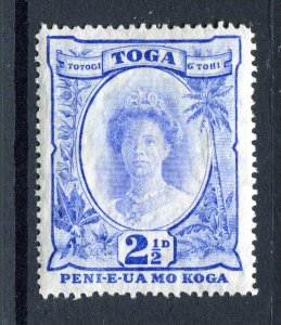 Tonga 1920. 2 1/2d bright ultramarine. Recut. MVLH. SG59a.