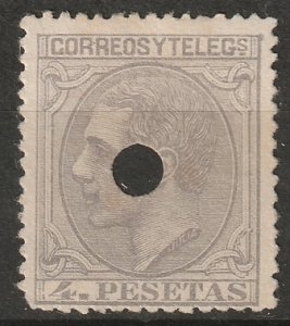 Spain 1879 Sc 250 telegraph cancel