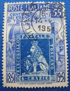 ITALY  1951  - SCOTT # 569  USED