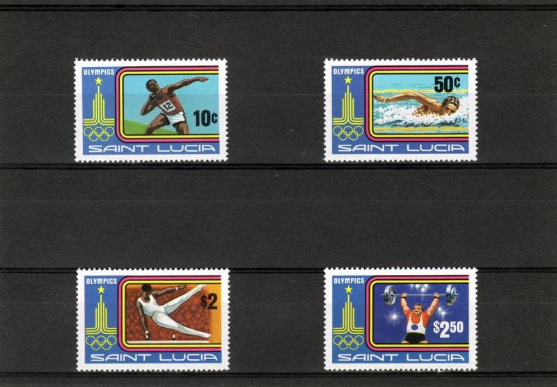 St.Lucia 1980 Sc#516/519  Moscow Olympics '80 Set (4) MNH