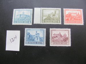 Germany 1932 MNH SC B44-B48 SET  VF/XF 180 EUROS (124)