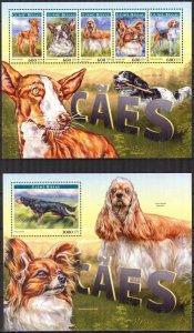 Guinea Bissau 2017 Dogs sheet + S/S MNH