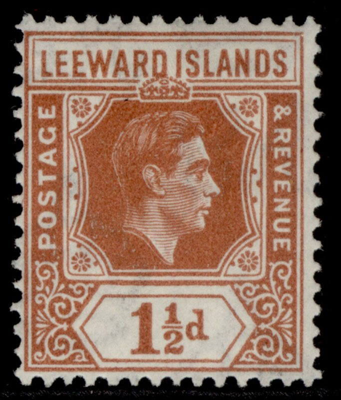 LEEWARD ISLANDS GVI SG101, 1½d chestnut, LH MINT.