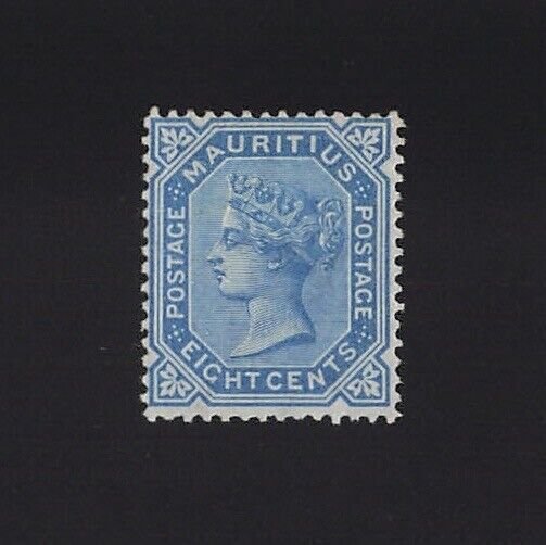 Mauritius Sc #61 (1880) 8c blue Queen Victoria Mint H