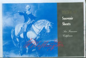 US 3139 pacific 1997 50c franklin, souvenir pane of 12 on FDC ceremony program, with full pane and first day cancel enclosed