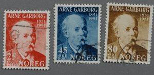 Norway #318-320 Used XF Light Cancels Small HRMs