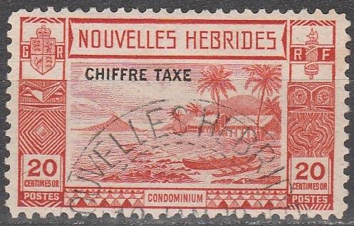 New Hebrides (Fr) #J8 F-VF Used CV $70.00 (A12829)