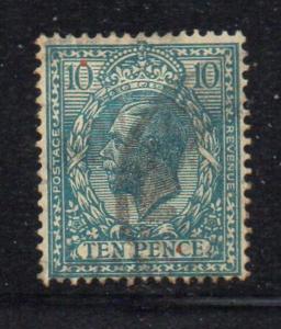 Great Brirain Sc 199 1925 10d dull blue George V stamp used