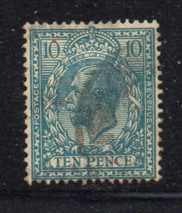 Great Brirain Sc 199 1925 10d dull blue George V stamp used