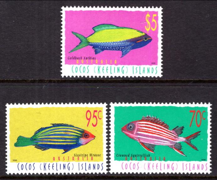 Cocos Keeling Islands 327-329 Fish MNH VF