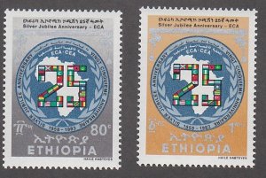 Ethiopia # 1065-1066, Economic Commission for Africa, Mint NH, 1/2 Cat.