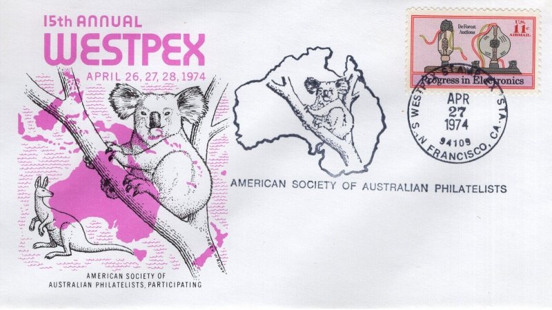 AUSTRALIA, KOALA BEAR,   SAN FRANCISCO, CA  1974  FDC15774