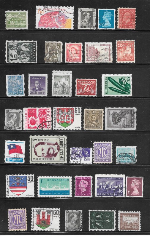 WORLDWIDE Mixture Lot Page #382 Used Singles Collection / Lot