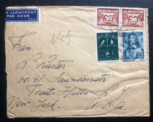 1943 Netherlands Airmail Cover To Forest Hill NY USA