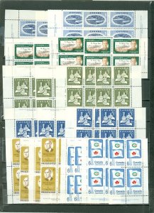 CANADA LOT of (14)  COMPLETE PLATE BLKS CORNERS SETS...MNH...$150.00