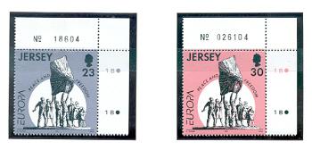 Jersey Sc 708-9 1995 Europa Liberation stamps mint NH