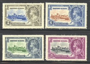 British Guiana Scott 223-26 MNHOG - 1935 Silver Jubilee Issue - SCV $32.50