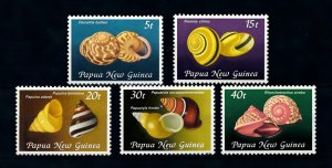 [99377] Papua New Guinea 1981 Marine life seashells sea snails  MNH