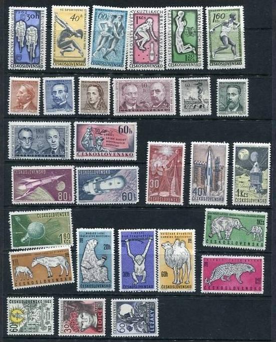 Czechoslovakia  1962 Mi 1315-1376 MH Complete Year  (-5 Stamps) CV 158 Euro