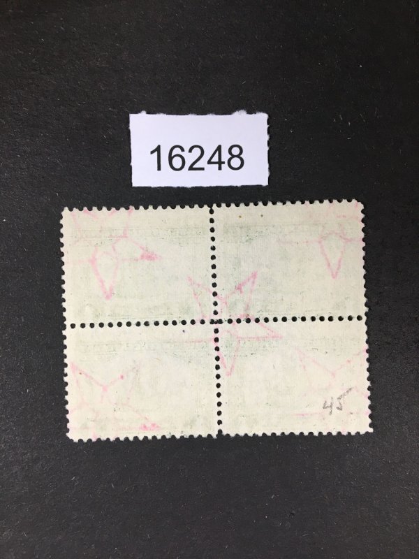 MOMEN: US STAMPS # 548 BLOCK FANCY PINK STARS LOT #16248