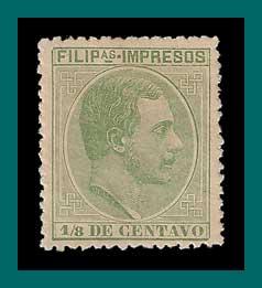 Philippines 1886 Printed Matter, 1/8c, MNG  P3,SGP139