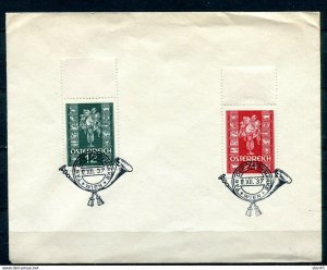 Austria 1937 FDC Ersttag Special cancel  Stamp Day MI 658-9 11142