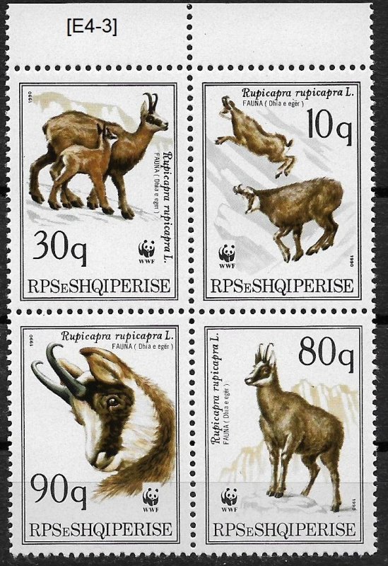 [E4-3]Albania 1990-She-goats, Sc.2332-35; GimNr. 2575-2578,  MNH