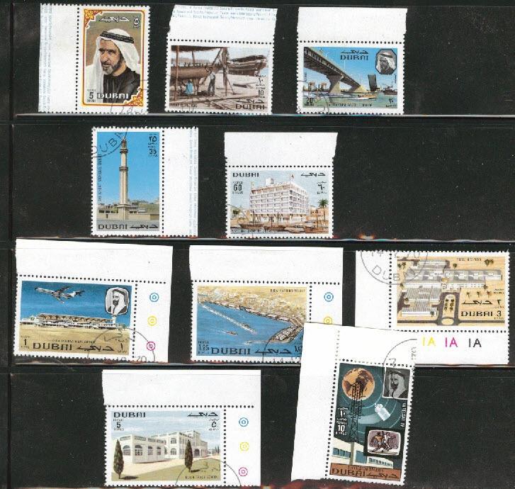 DUBAI Scott 134-143 used CTO  set of 10 1970