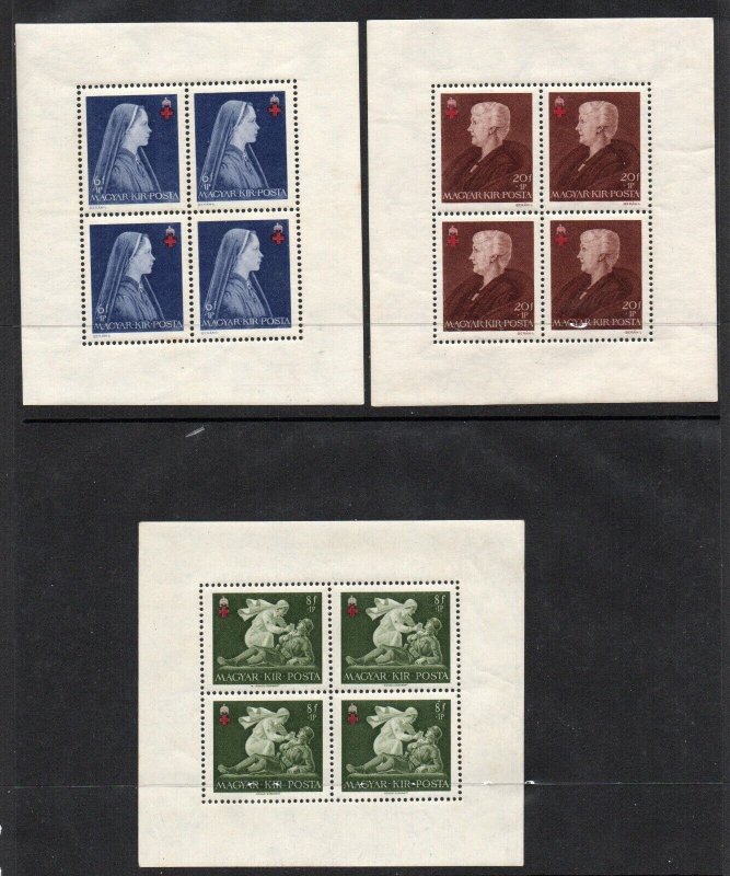 Hungary - Sc# B148a = B150a MNH - Mini Sheets of (4) /Perf - Lot 0225170
