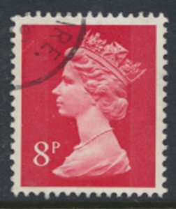 GB  Machin 8p X878 2 phosphor bands Used SC#  MH64  see scan and details