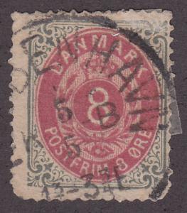 Denmark 28 Numeral Issue 1875
