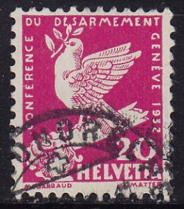 Switzerland - 1932 - Scott #212 - used - Disarmament Conference